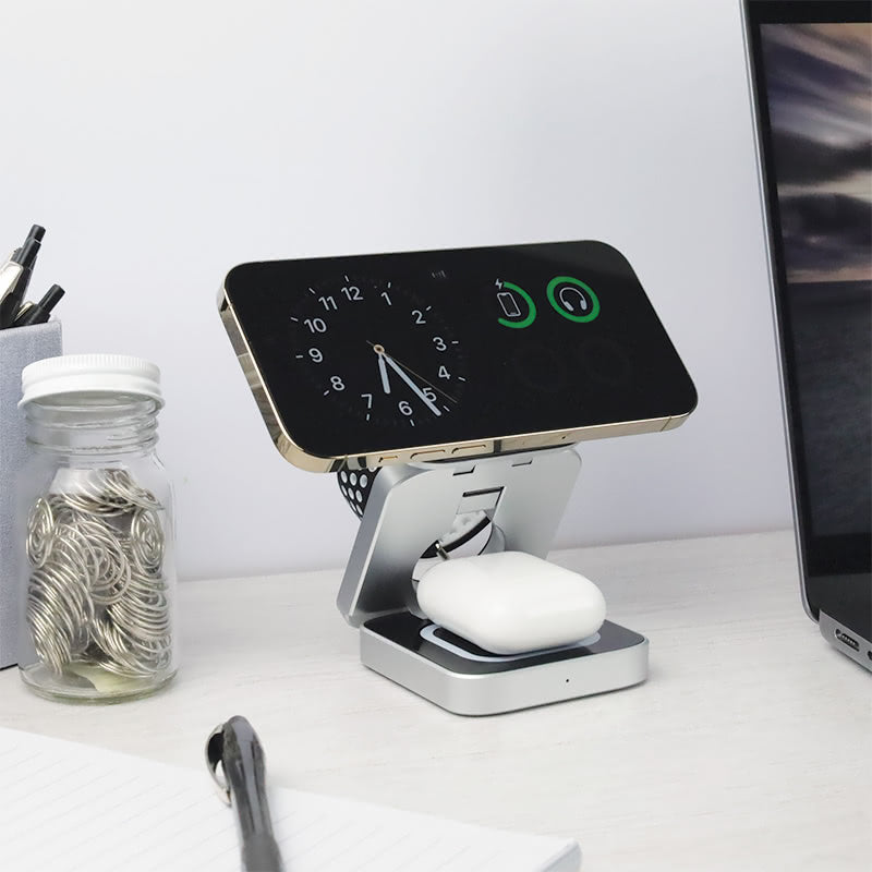 Foldrr Compact 3 in 1 Apple iPhone Charging Station