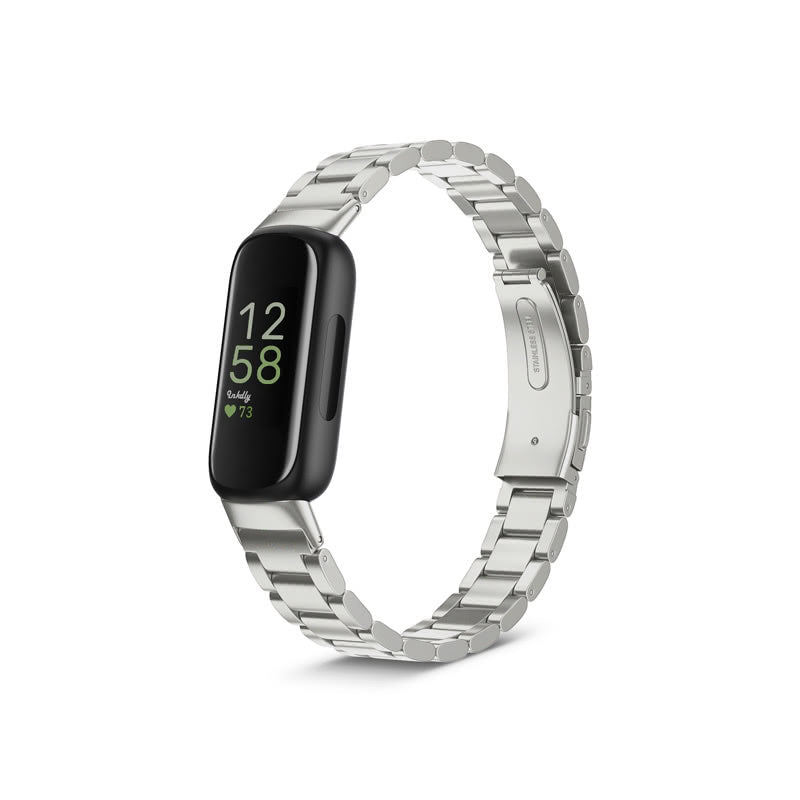 Boss Fitbit Inspire 3 Band Replacement Stainless Link Silver Steel