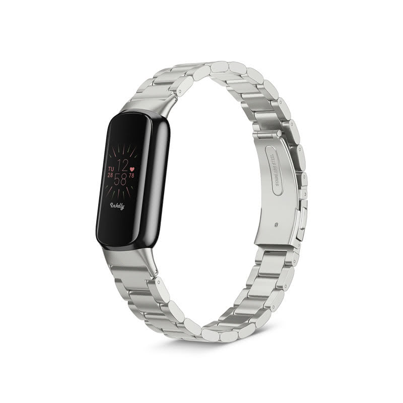 Boss Fitbit Luxe Band Replacement Stainless Link Silver Steel