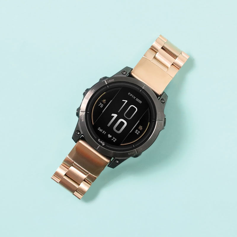 Boss Stainless Garmin Epix Gen 2 Bands Replacement Quick Change 20mm For 42mm Watch Rose Gold