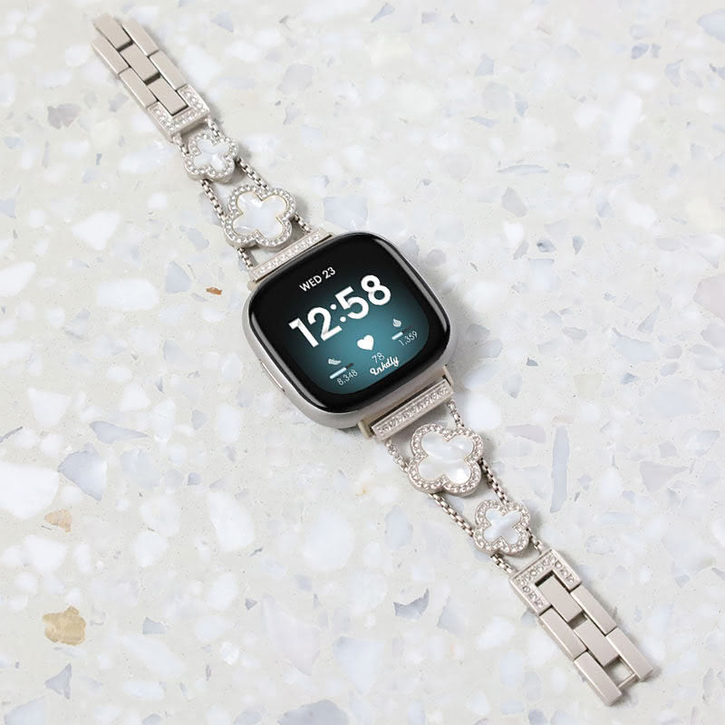 Clover Stainless Steel Fitbit Versa 3 & Sense Watch Band