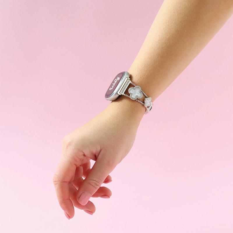 Clover Stainless Steel Fitbit Versa 4 & Sense 2 Watch Band
