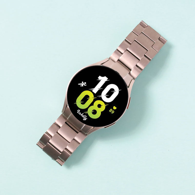 Evo Titanium Samsung Galaxy Watch 5 Bands Replacement Silver