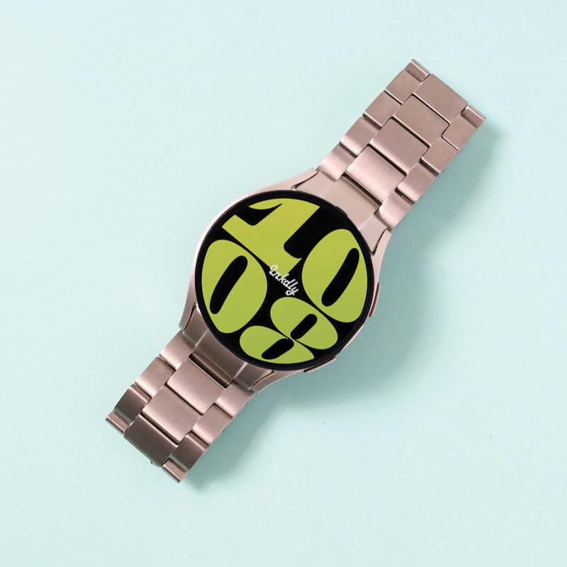 Evo Titanium Samsung Galaxy Watch 6 Bands Replacement Silver