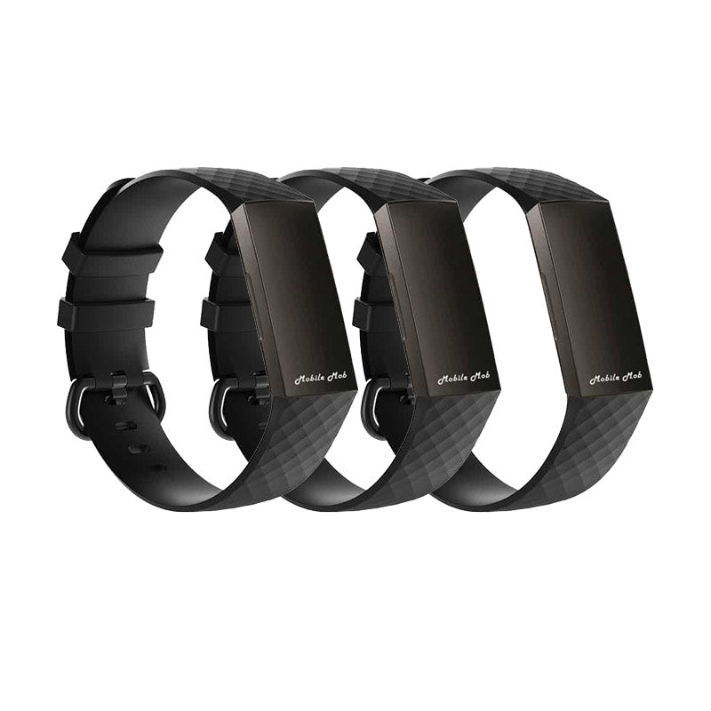 Fitbit Charge 3 & Charge 4 Bands Replacement Straps Small Black 3-Pack