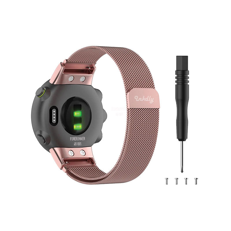 Milanese Garmin Forerunner 45 & 45S Band with Magnetic Lock Rose Pink