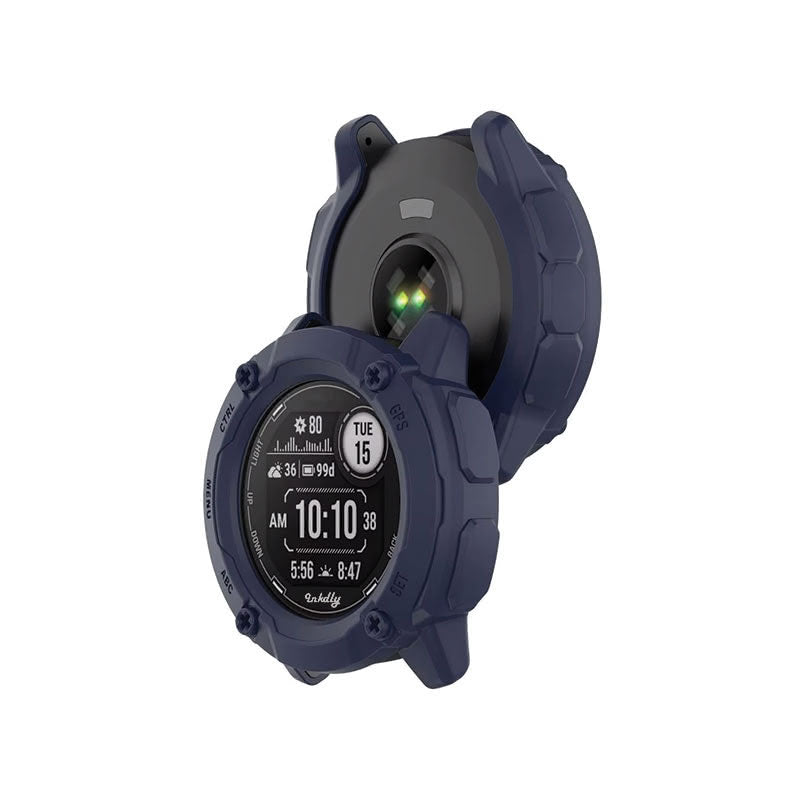 Rugged Garmin Instinct 2X Solar Protective Cover Case Midnight Blue
