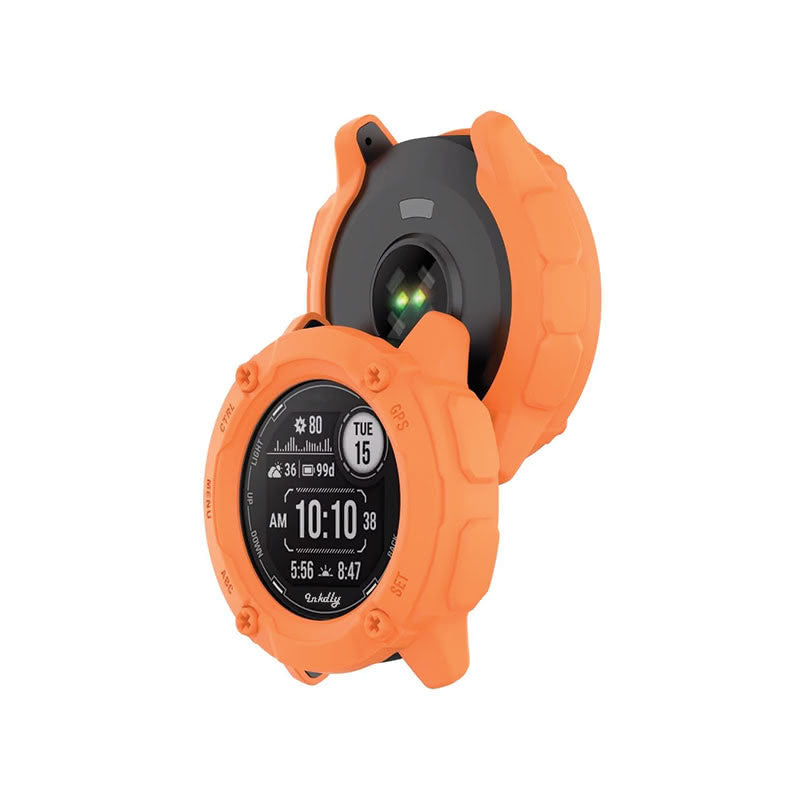 Rugged Garmin Instinct 2X Solar Protective Cover Case Orange