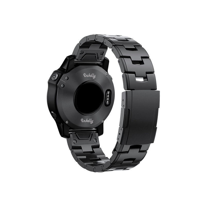 Evo Titanium Garmin Band Replacement Straps with Quick Change (22mm) Black