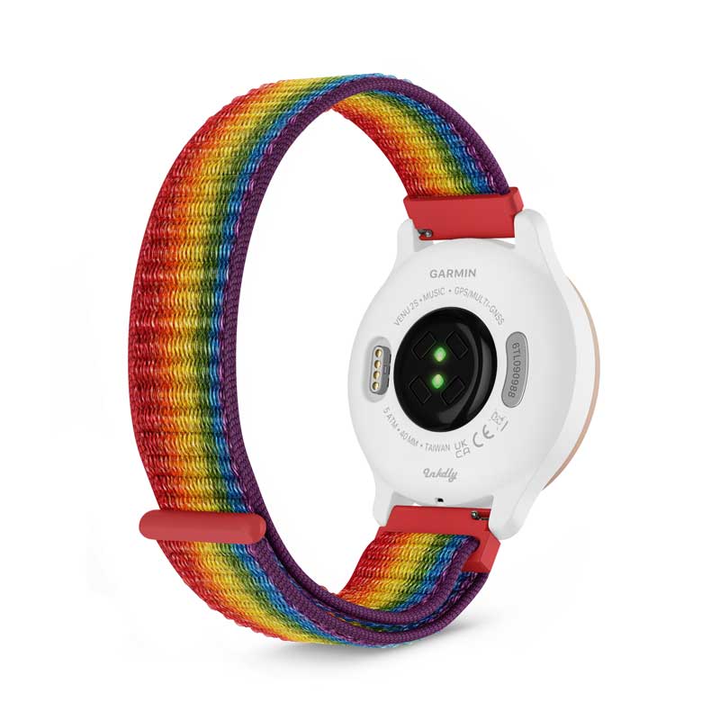 Sports Loop Garmin Venu 2S Bands Replacement Straps (18mm) Rainbow  