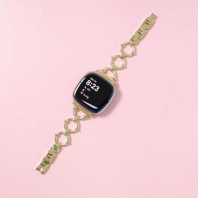 Harper Stainless Steel Fitbit Versa 4 & Sense 2 Watch Band Gold