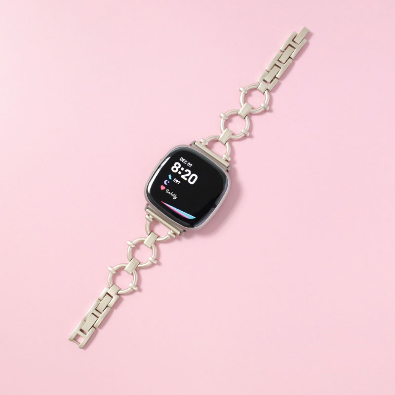 Harper Stainless Steel Fitbit Versa 4 & Sense 2 Watch Band Starlight