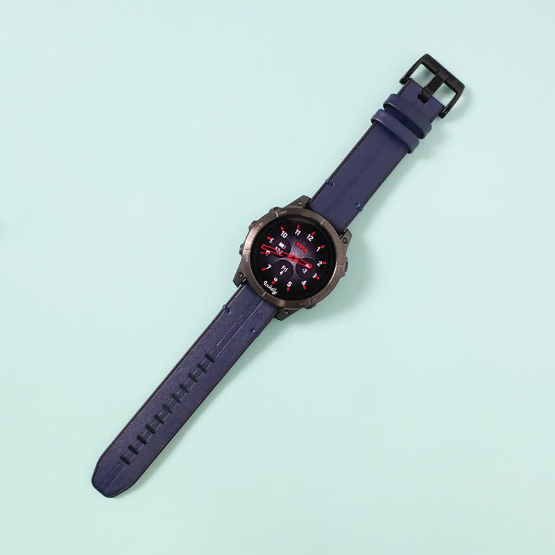 Leather Garmin Epix Gen 2 Bands Replacement Quick Change 20mm For 42mm Watch Blue