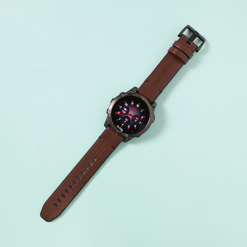 Leather Garmin Epix Gen 2 Bands Replacement Quick Change 20mm For 42mm Watch Coffee
