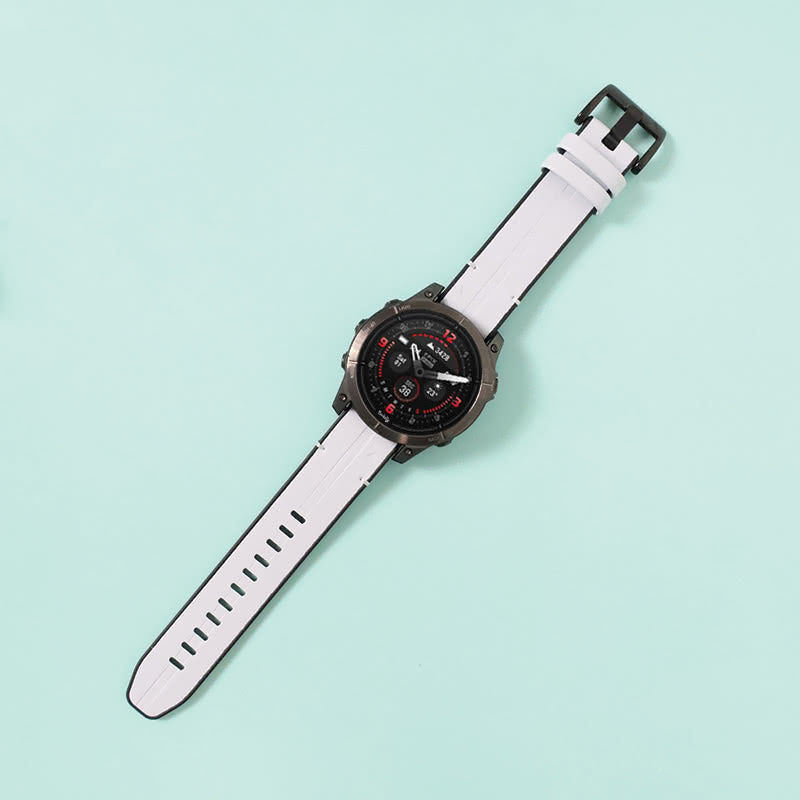 Leather Garmin Epix Gen 2 Bands Replacement Quick Change 26mm For 51mm Watch White