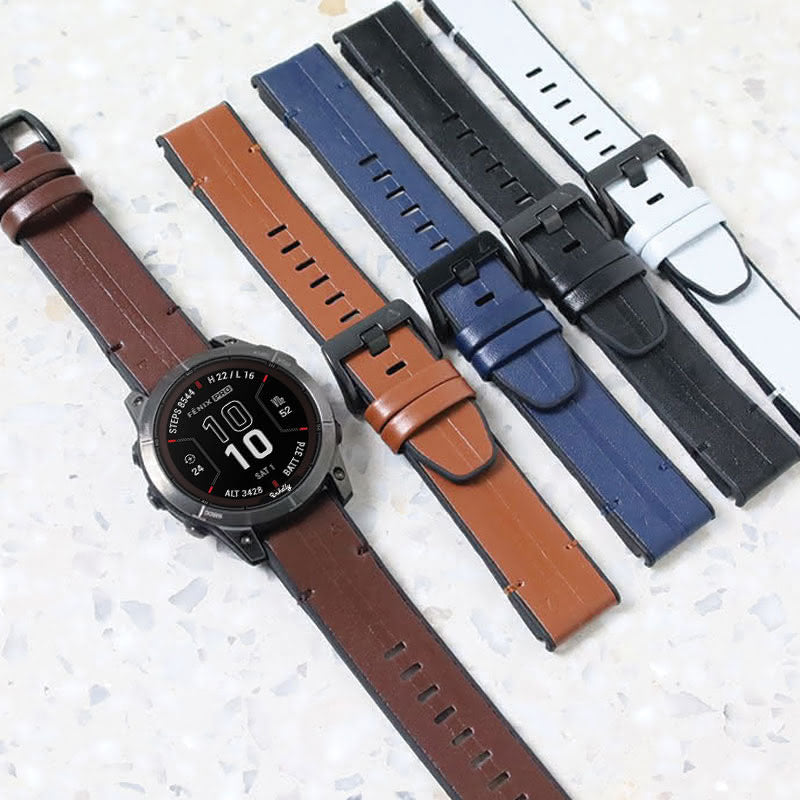 Leather Garmin Fenix 7X Bands Replacement Quick Change (26mm)