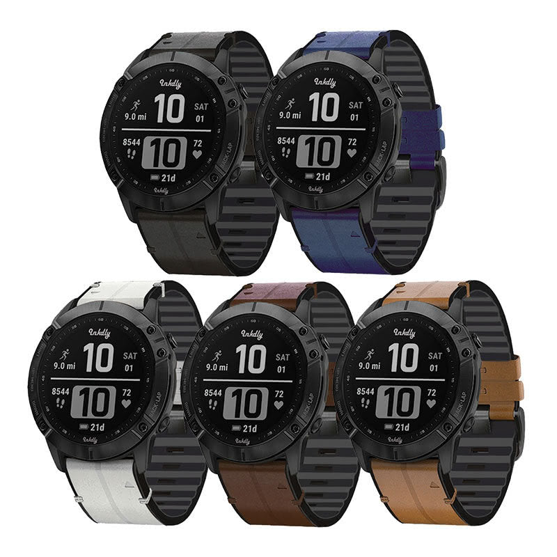 Leather Garmin Band Replacement Straps with Quick Change (22mm)