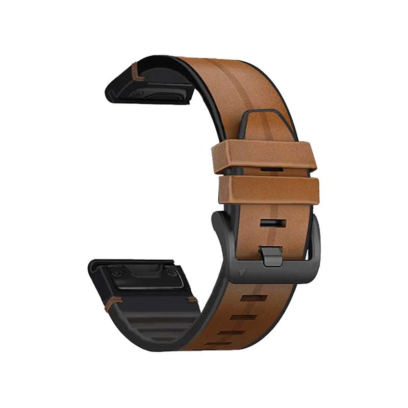 Leather Garmin Band Replacement Straps with Quick Change (22mm) Brown