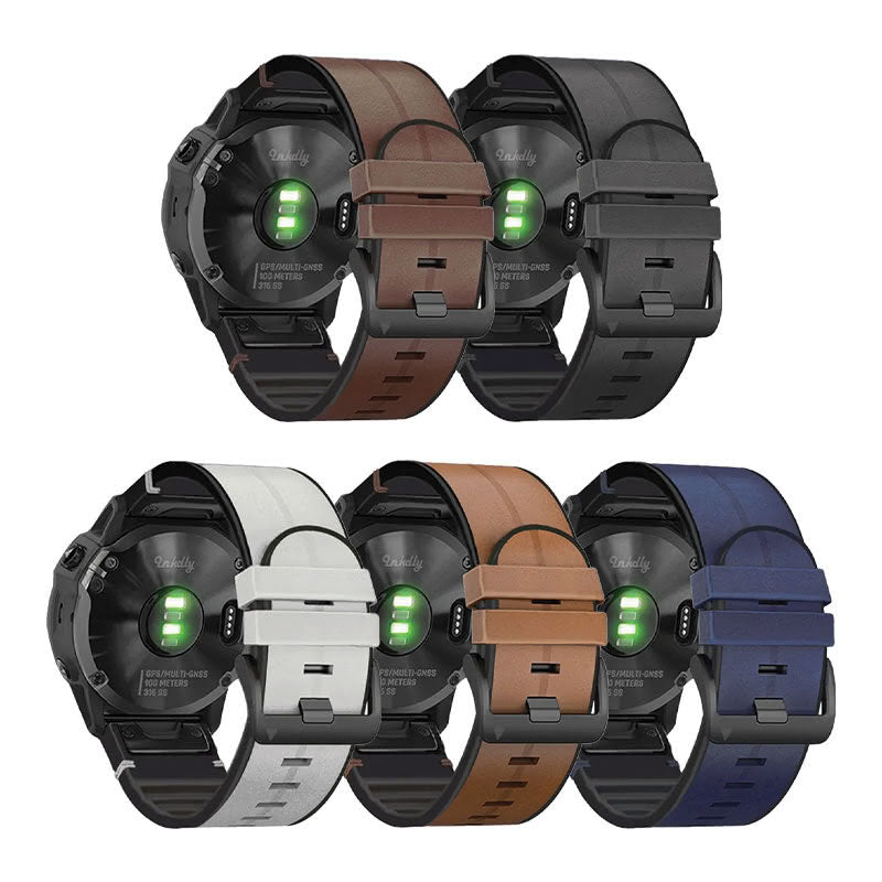 Leather Garmin Band Replacement Straps with Quick Change (26mm)