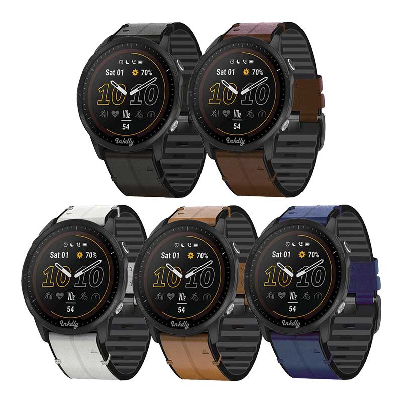 Leather Garmin Forerunner 955 Bands Replacement Quick Change (22mm)