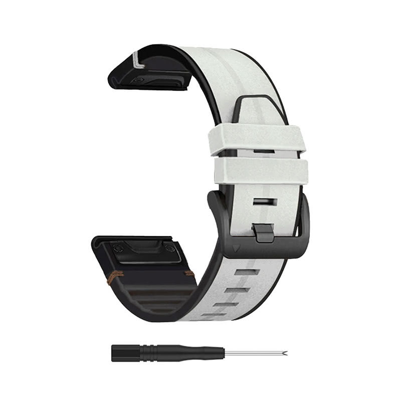 Leather Garmin Forerunner 955 Bands Replacement Quick Change (22mm) White