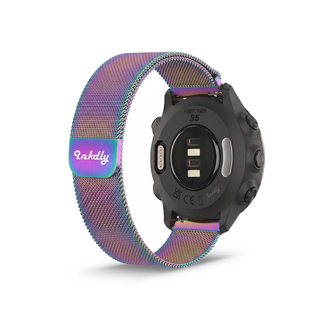 Milanese Garmin Forerunner 55 & 245 Band Replacement Magnetic Lock Iridescent