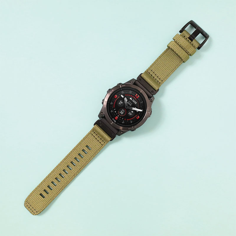 NATO Garmin Epix Gen 2 Bands Replacement Quick Change 26mm For 51mm Watch Army Green