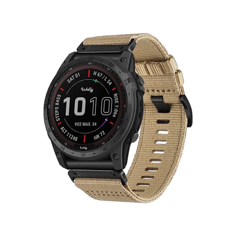 NATO Garmin Band Replacement Straps with Quick Change (22mm) Khaki