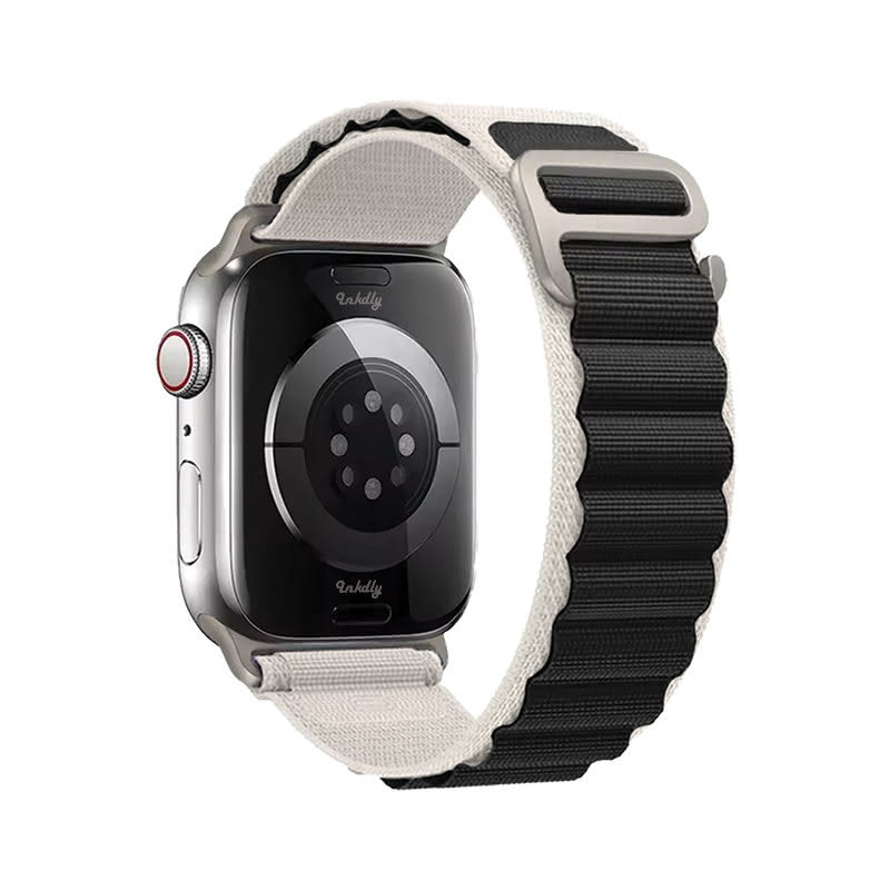 Apple Watch Alpine Loop Bands Replacement Strap 38MM/40MM/41MM White + Black