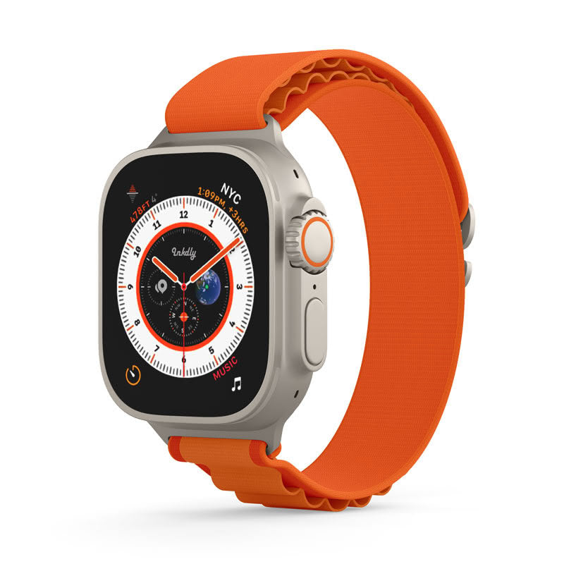 Apple Watch Alpine Loop Bands Replacement Strap 42MM/44MM/45MM/49MM Orange 