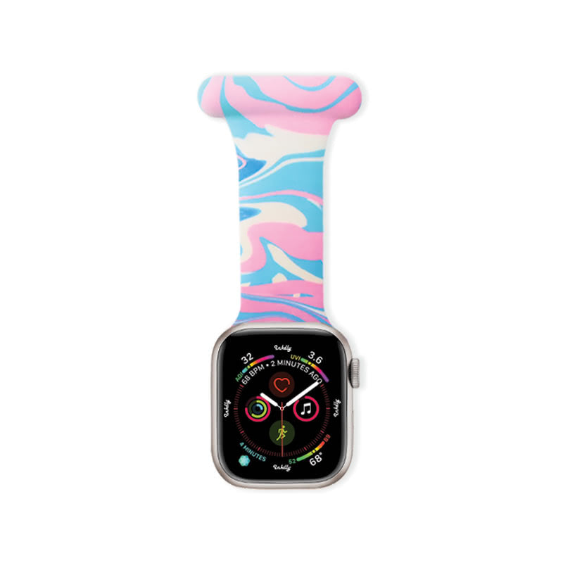Apple Watch Nurse Fob Clip 38MM/40MM/41MM Bubblegum Print