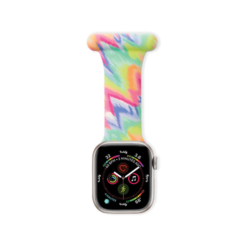 Apple Watch Nurse Fob Clip 38MM/40MM/41MM Chevron Print