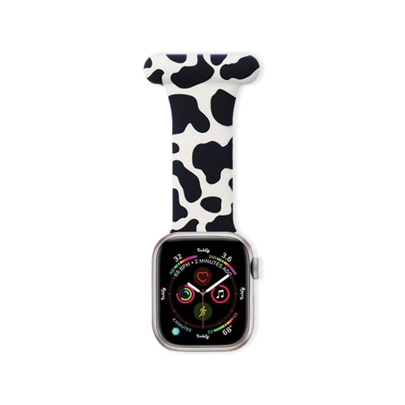 Apple Watch Nurse Fob Clip 38MM/40MM/41MM Milk Cow Print