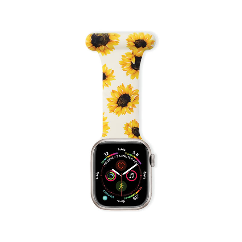 Apple Watch Nurse Fob Clip 38MM/40MM/41MM Sunflower Print