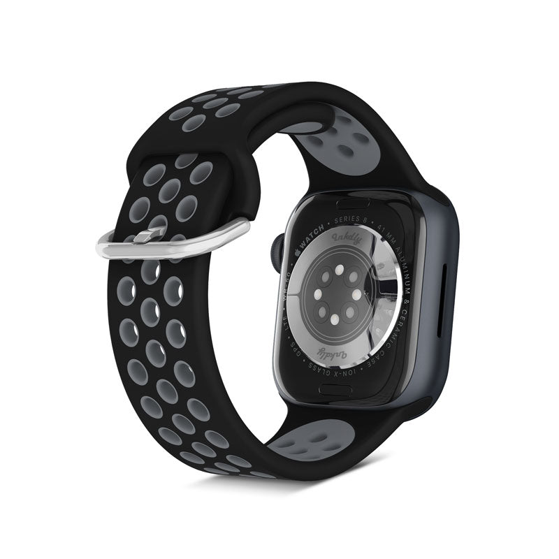 Airvent Apple Watch Band Replacement Straps with Buckle 38mm/40mm/41mm Black + Grey Vents