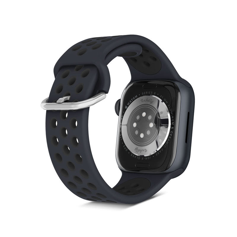 Airvent Apple Watch Band Replacement Straps with Buckle 38mm/40mm/41mm Navy Blue + Black Vents