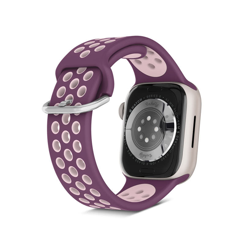 Airvent Apple Watch Band Replacement Straps with Buckle 38mm/40mm/41mm Light Purple + Pink Vents