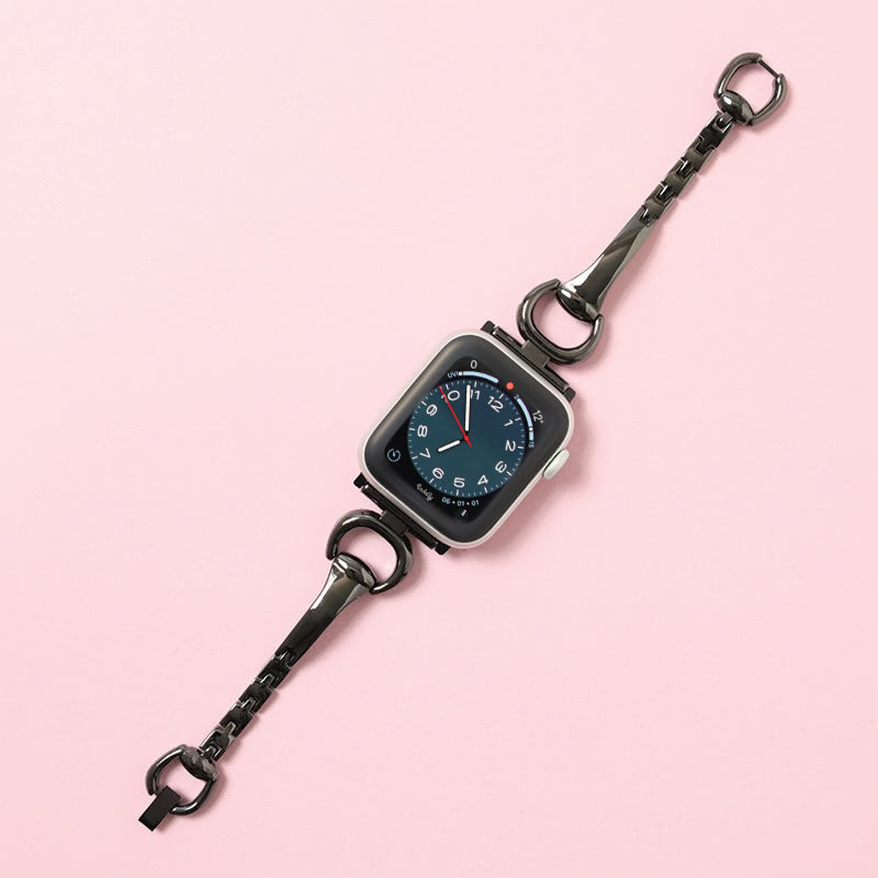 Aria Stainless Steel Apple Watch Band 38MM/40MM/41MM Black