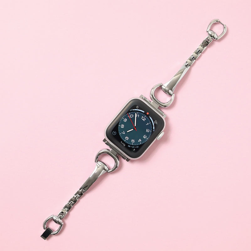 Aria Stainless Steel Apple Watch Band 38MM/40MM/41MM Silver