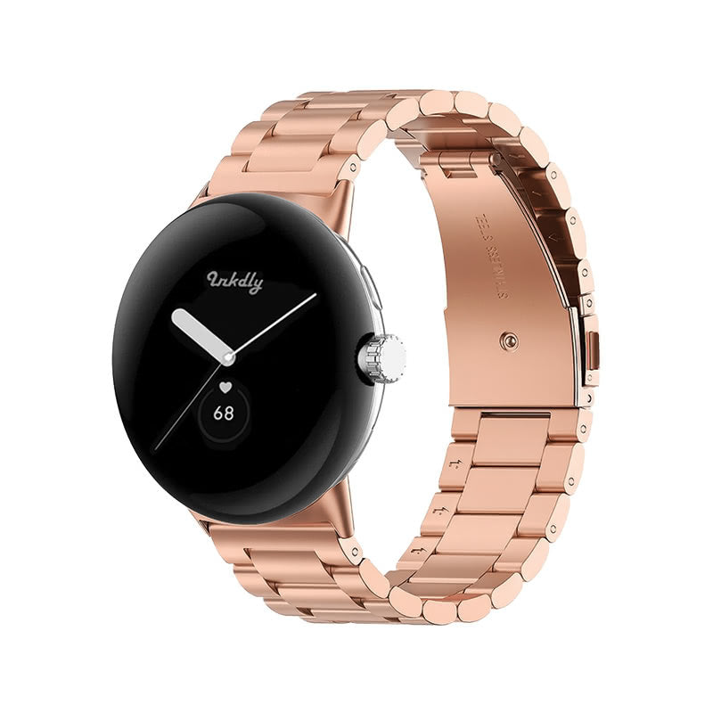 Boss Google Pixel Watch 1 Band Replacement Stainless Link (41mm) Rose Gold