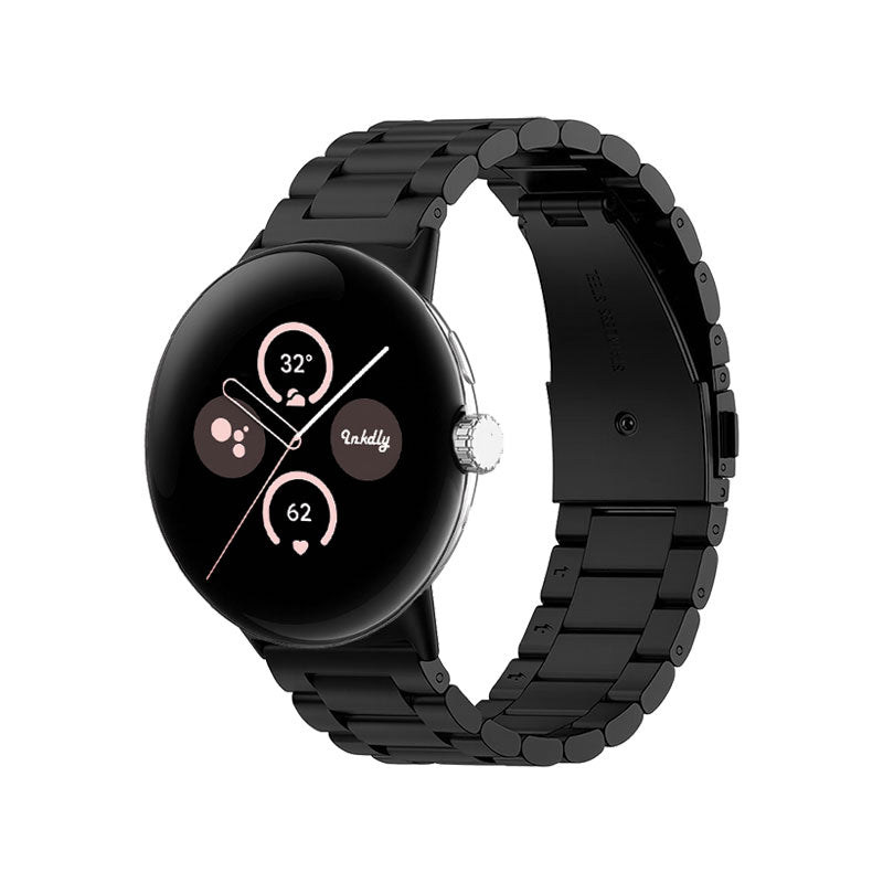 Boss Google Pixel Watch 2 Band Replacement Stainless Link (41mm) Black Night