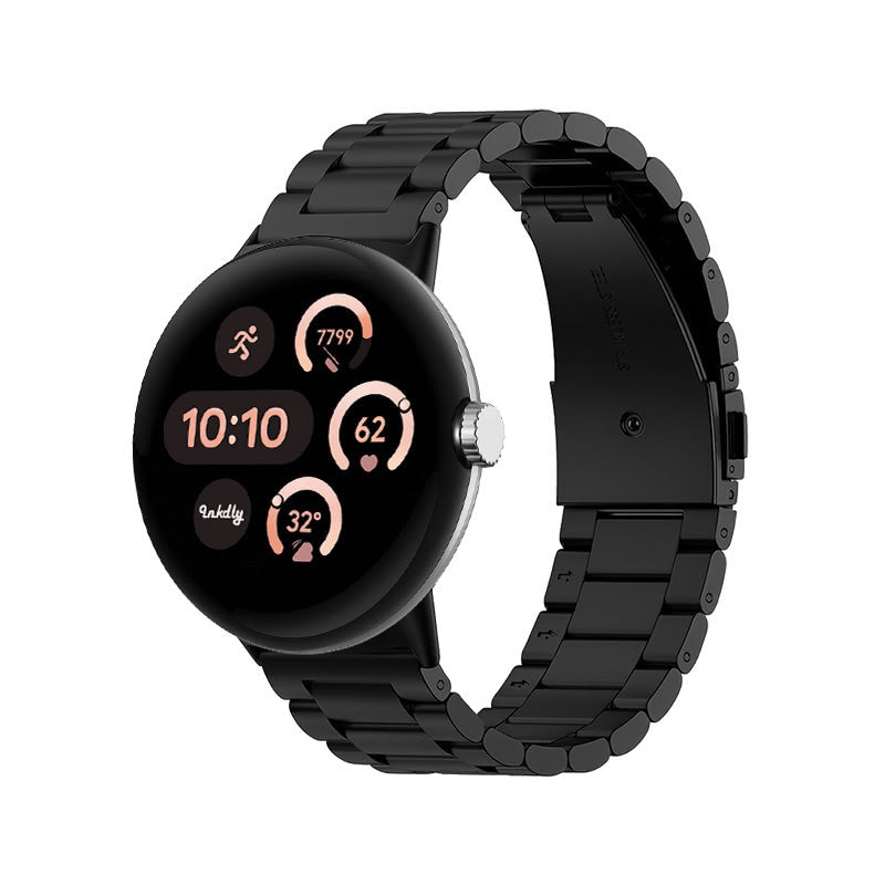 Boss Google Pixel Watch 3 Band Replacement Stainless Link 41MM Black Night