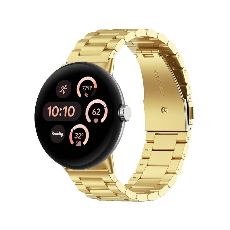 Boss Google Pixel Watch 3 Band Replacement Stainless Link 41MM Gold Honour