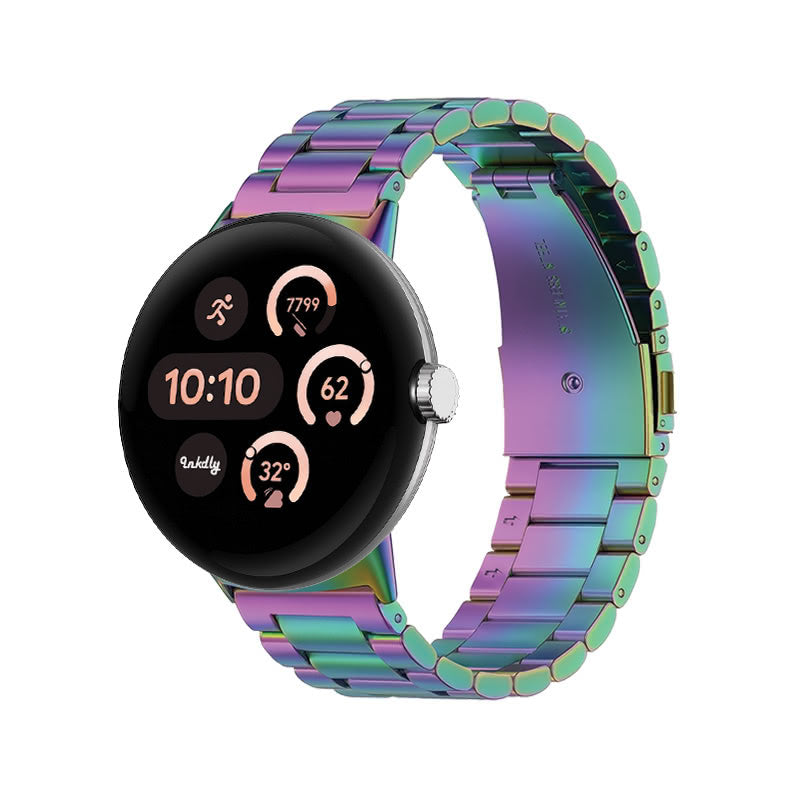 Boss Google Pixel Watch 3 Band Replacement Stainless Link 41MM Iridescent