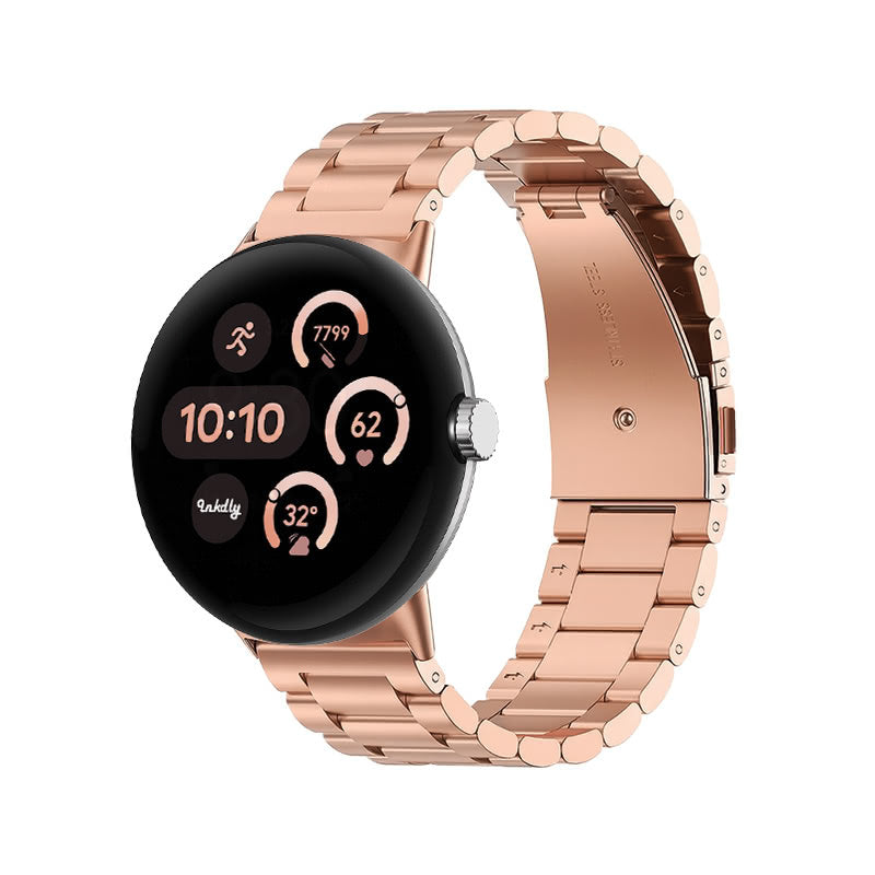 Boss Google Pixel Watch 3 Band Replacement Stainless Link 41MM Rose Gold