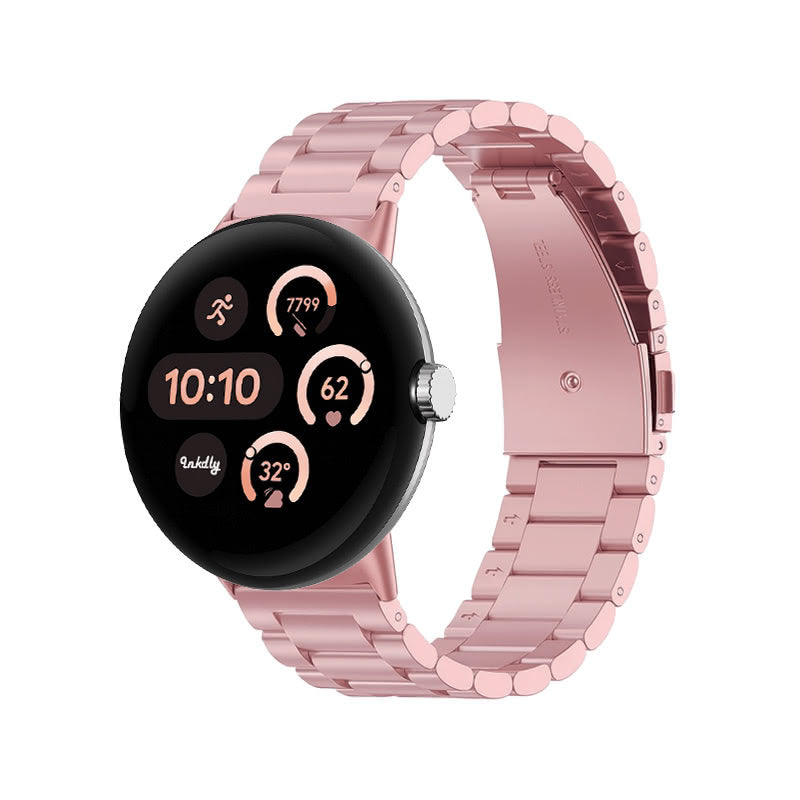 Boss Google Pixel Watch 3 Band Replacement Stainless Link 41MM Rose Pink