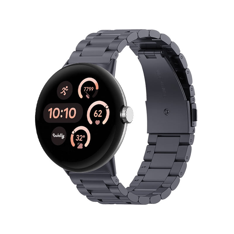 Boss Google Pixel Watch 3 Band Replacement Stainless Link 41MM Space Grey