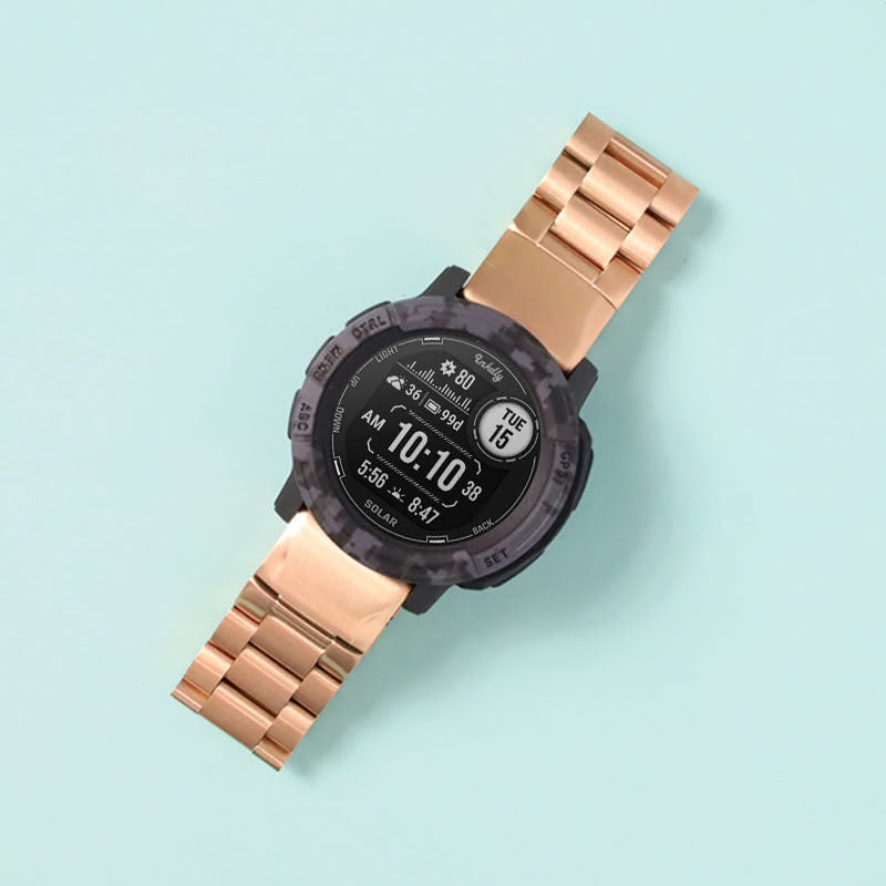 Boss Stainless Garmin Instinct 2X Solar Bands Replacement Quick Change (26mm) Rose Gold