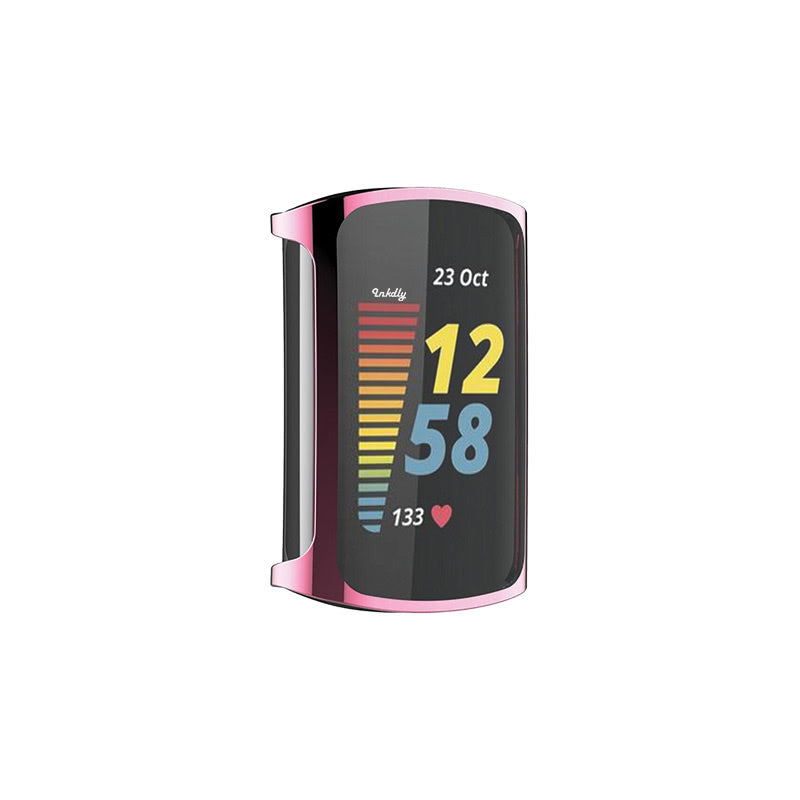 Slimfit Fitbit Charge 5 Protective Case & Screen Protector Rose Pink