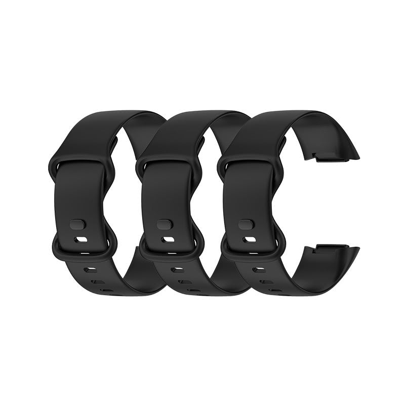Fitbit Charge 6 Bands Replacement Straps Small Black (3-Pack)